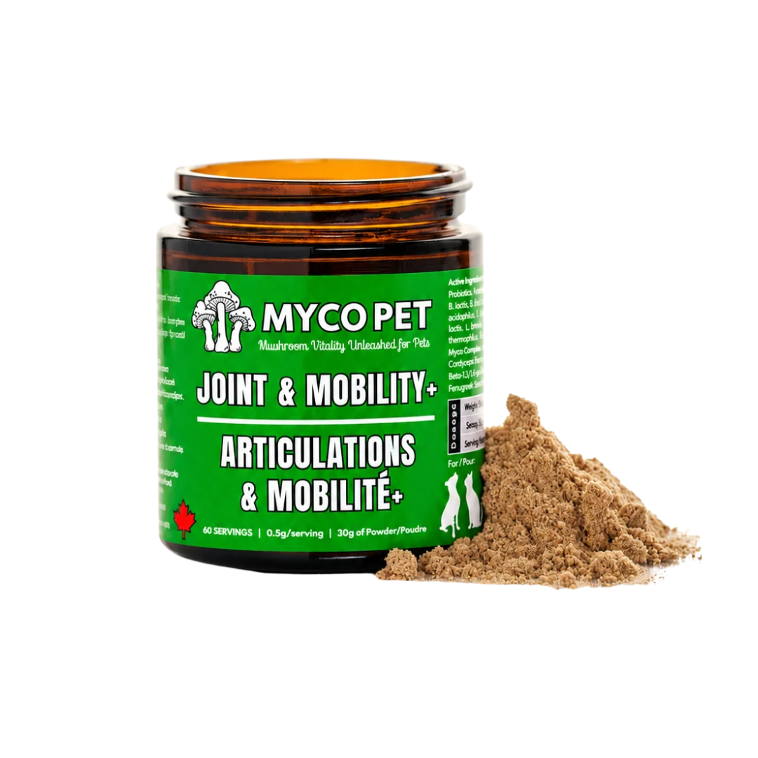 Myco Pet Dog & Cat Supplements - Joint & Mobility+ Mushroom Powder
