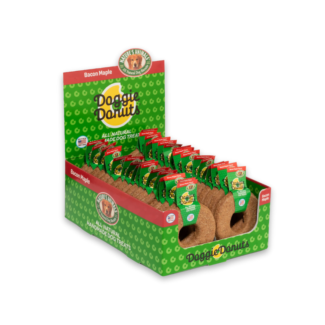 Nature's Animals Dog Treats - Bacon Maple Doggie Donuts