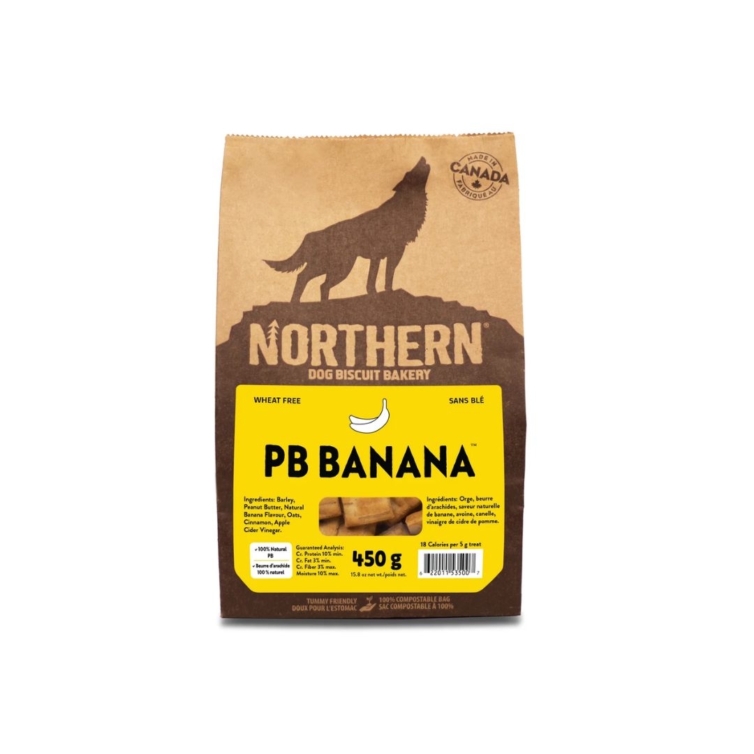 Northern Pet Vegan Dog Treats - PB Banana Biscuits