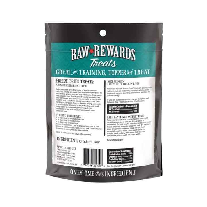 Northwest Naturals Freeze-Dried Dog & Cat Treats - Chicken Liver