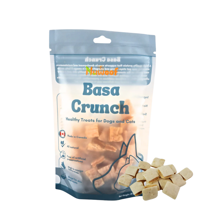 NuWoof Dehydrated Dog and Cat Treats - Basa Crunch