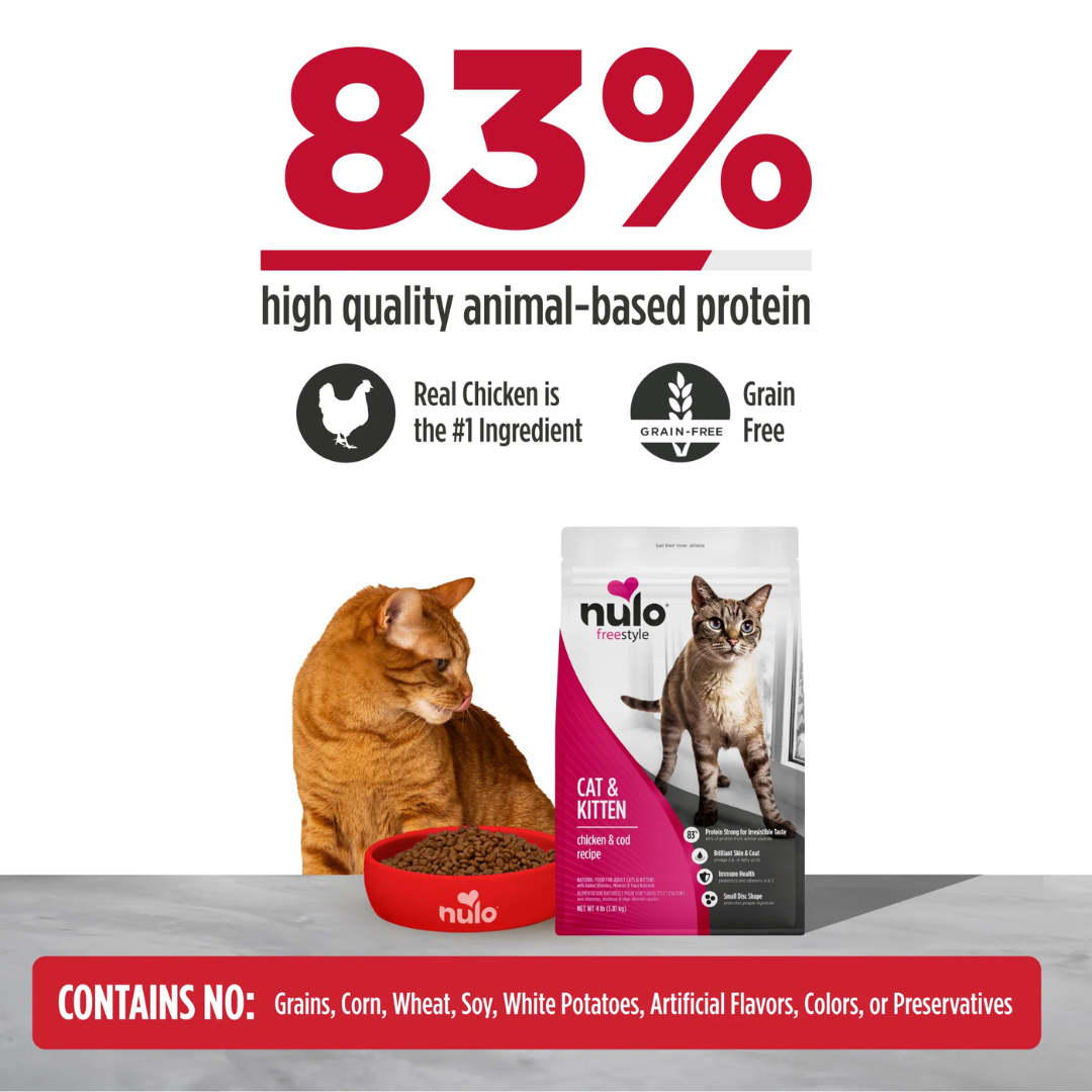 Nulo Freestyle Dry Cat Food - High-Protein Kibble Chicken & Cod Recipe