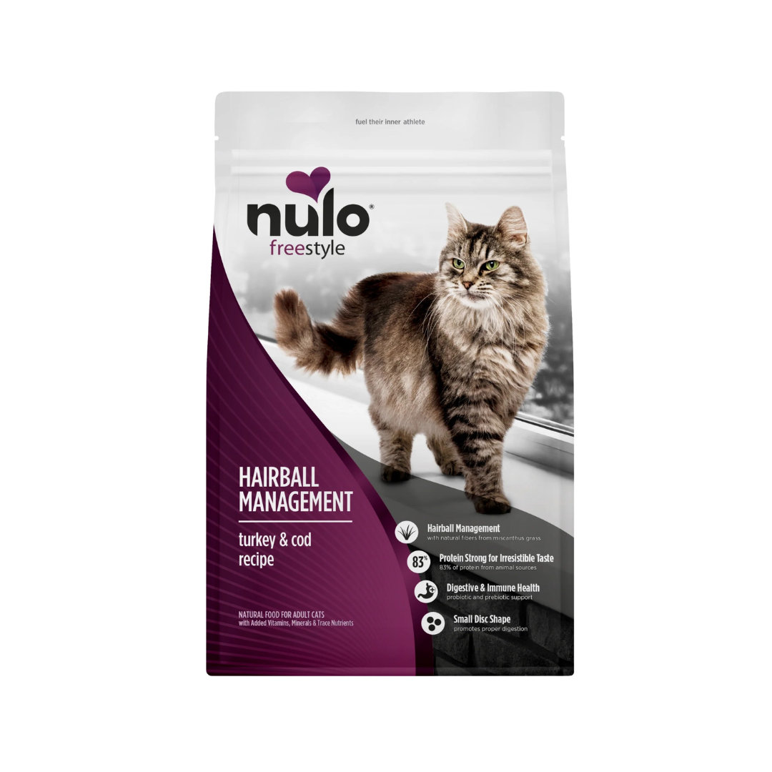 Nulo Freestyle Dry Cat Food - High-Protein Kibble Hairball Management Turkey & Cod Recipe