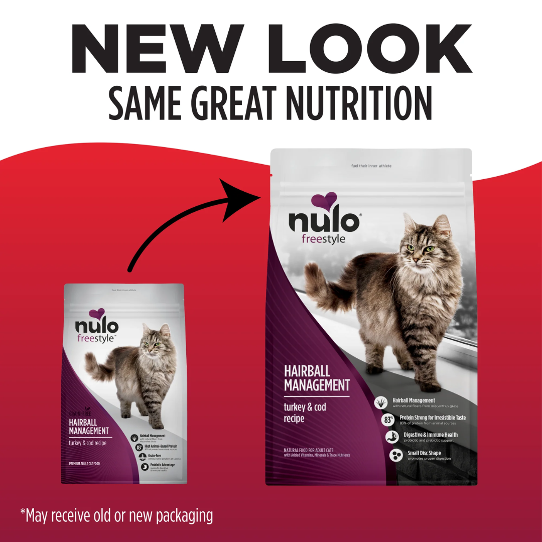 Nulo Freestyle Dry Cat Food - High-Protein Kibble Hairball Management Turkey & Cod Recipe