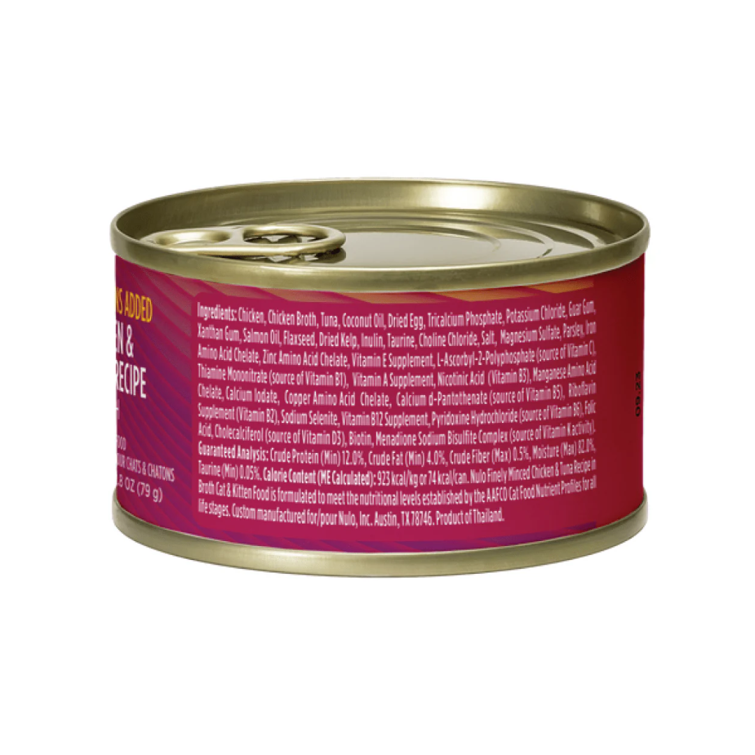 Nulo Wet Cat Food - Finely Minced Chicken & Tuna in Broth