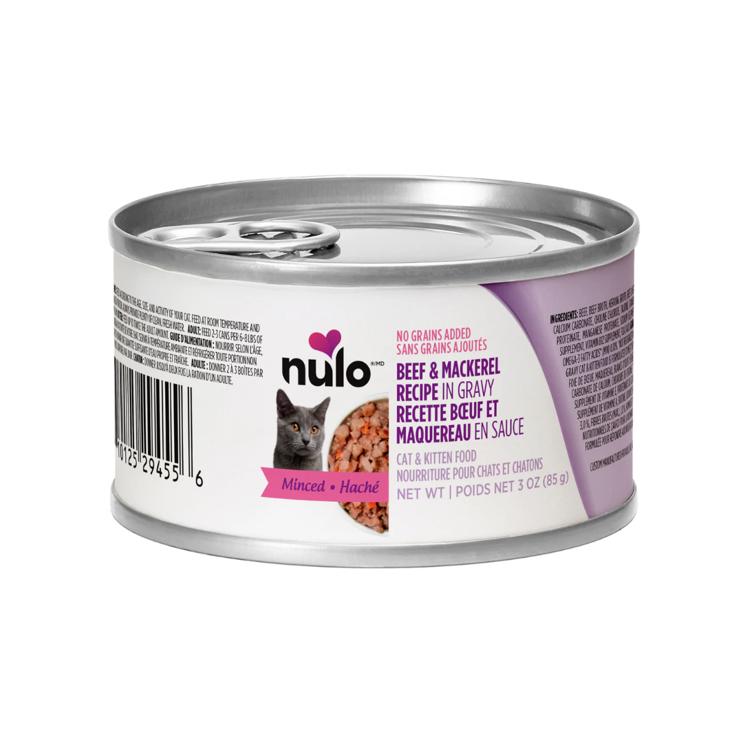 Nulo Wet Cat Food - Minced Beef & Mackerel Recipe In Gravy
