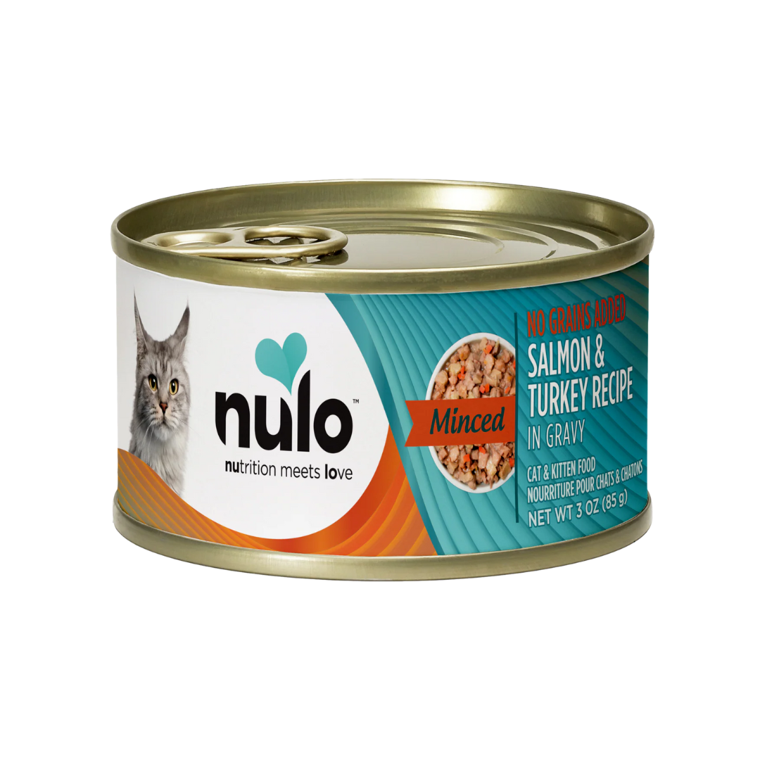Nulo Wet Cat Food - Freestyle Minced Salmon & Turkey Recipe In Gravy Canned