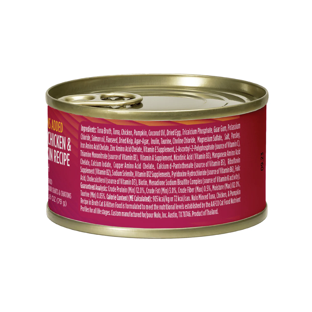 Nulo Wet Cat Food - Minced Tuna, Chicken & Pumpkin in Broth