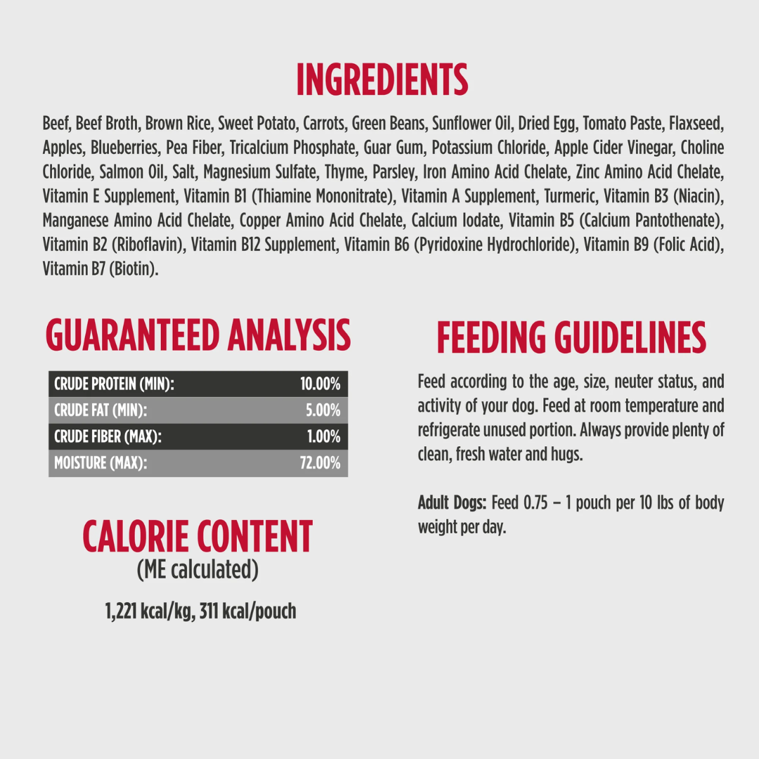 Nulo Wet Dog Food - Gently-Cooked Meals Beef & Sweet Potato