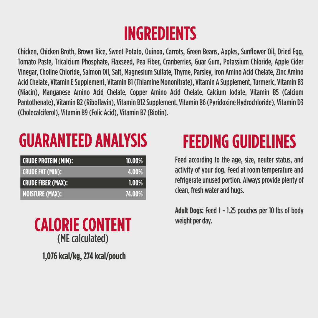 Nulo Wet Dog Food - Gently-Cooked Meals Chicken & Quinoa Recipe