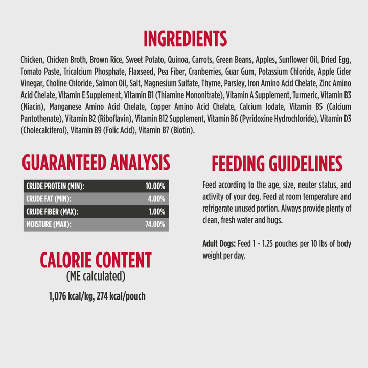 Nulo Wet Dog Food - Gently-Cooked Meals Chicken & Quinoa Recipe