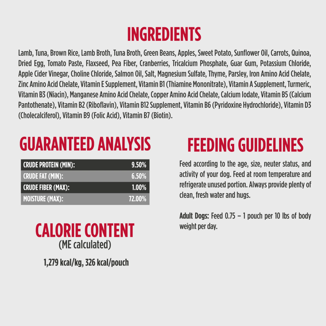 Nulo Wet Dog Food - Gently-Cooked Meals Lamb & Apple Recipe