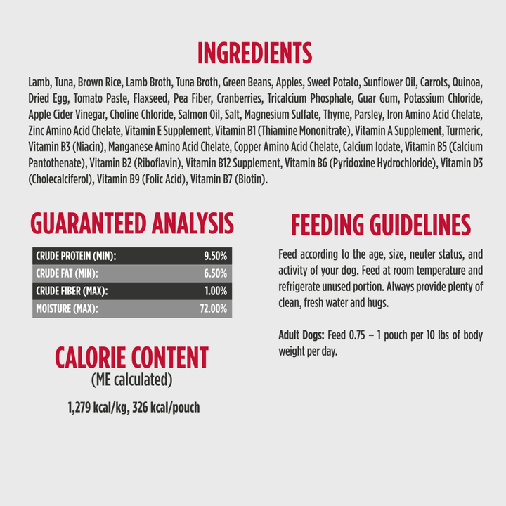 Nulo Wet Dog Food - Gently-Cooked Meals Lamb & Apple Recipe