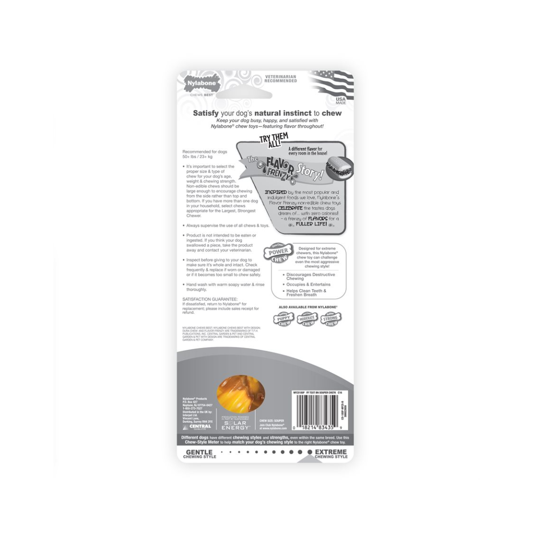 Nylabone Dog Toys - Flavor Frenzy Texture Bone Philly Cheesesteak