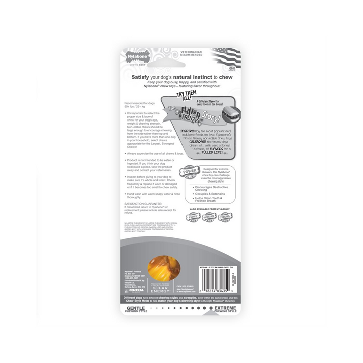 Nylabone Dog Toys - Flavor Frenzy Texture Bone Philly Cheesesteak