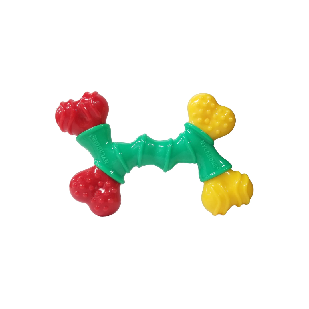 Nylabone Dog Toys - Holiday Double Bone Prime Rib Flavored