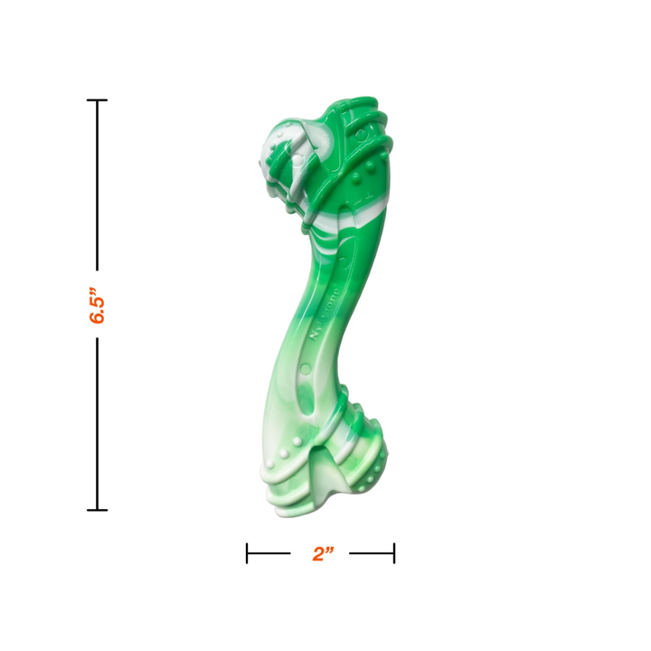 Nylabone Dog Toys - Holiday Power Chew Curvy Dental Bone Chew