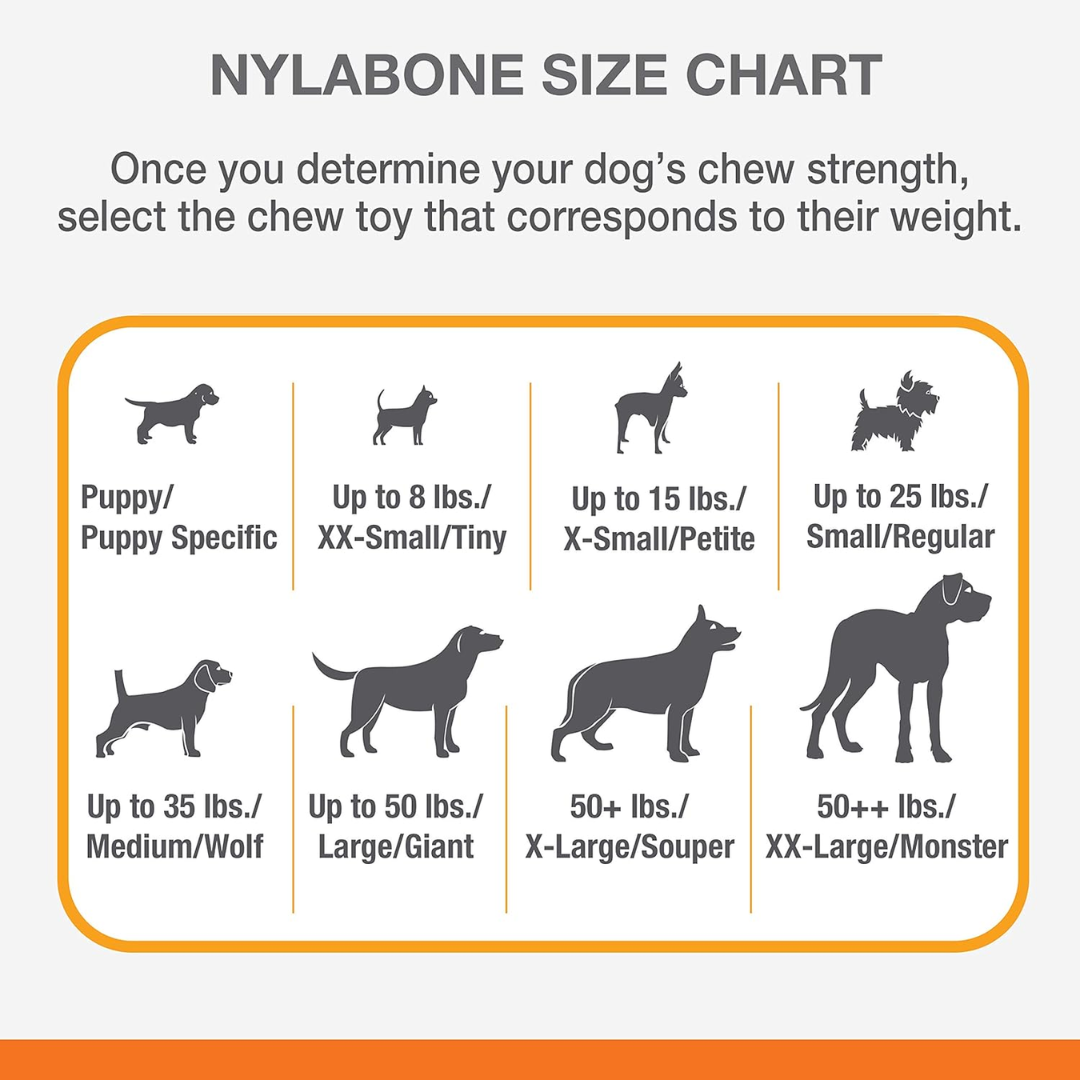 Nylabone Dog Toys - Power Chew Pork Hide Bone Alternative Chew