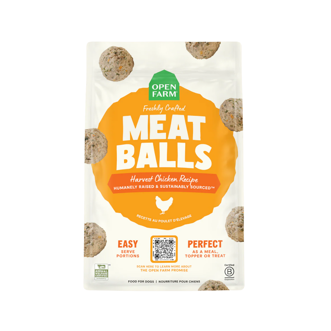 Open Farm Dog Food - Gently Cooked Harvest Chicken Freshly Crafted Meatballs