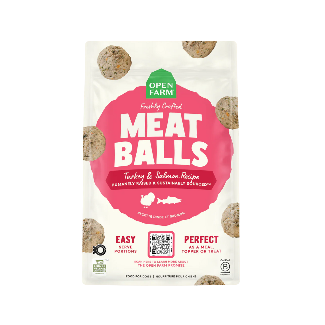 Open Farm Dog Food - Gently Cooked Turkey & Salmon Freshly Crafted Meatballs
