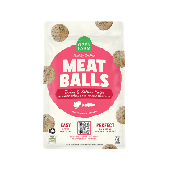 Open Farm Dog Food - Gently Cooked Turkey & Salmon Freshly Crafted Meatballs