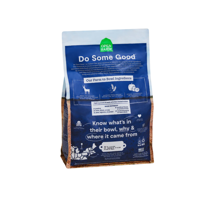 Open Farm Dry Dog Food - New Zealand Venison & Ancient Grains Kibble