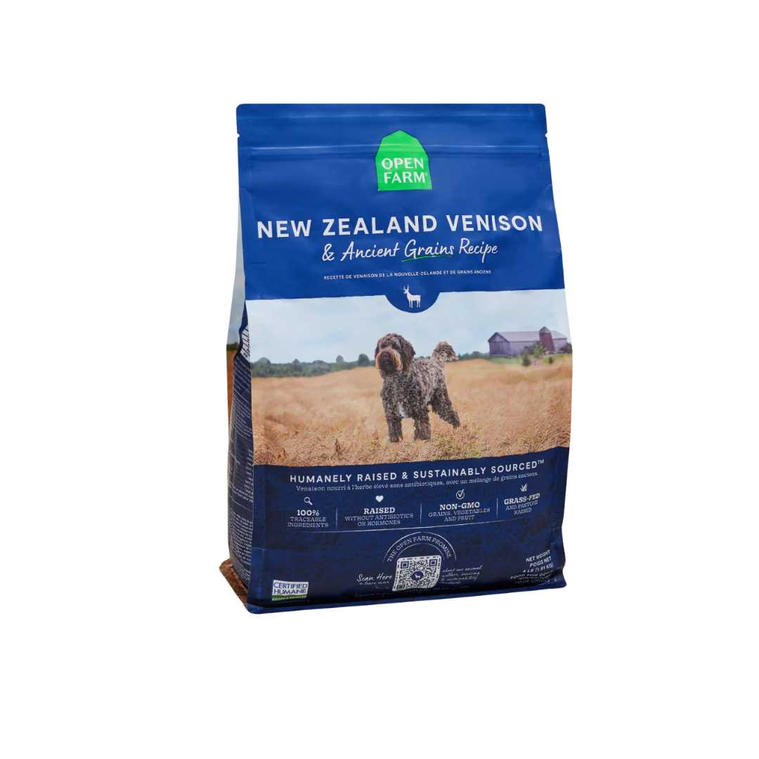 Open Farm Dry Dog Food - New Zealand Venison & Ancient Grains Kibble