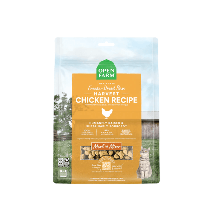 Open Farm Freeze-Dried Cat Food or Mixers - Harvest Chicken Recipe 