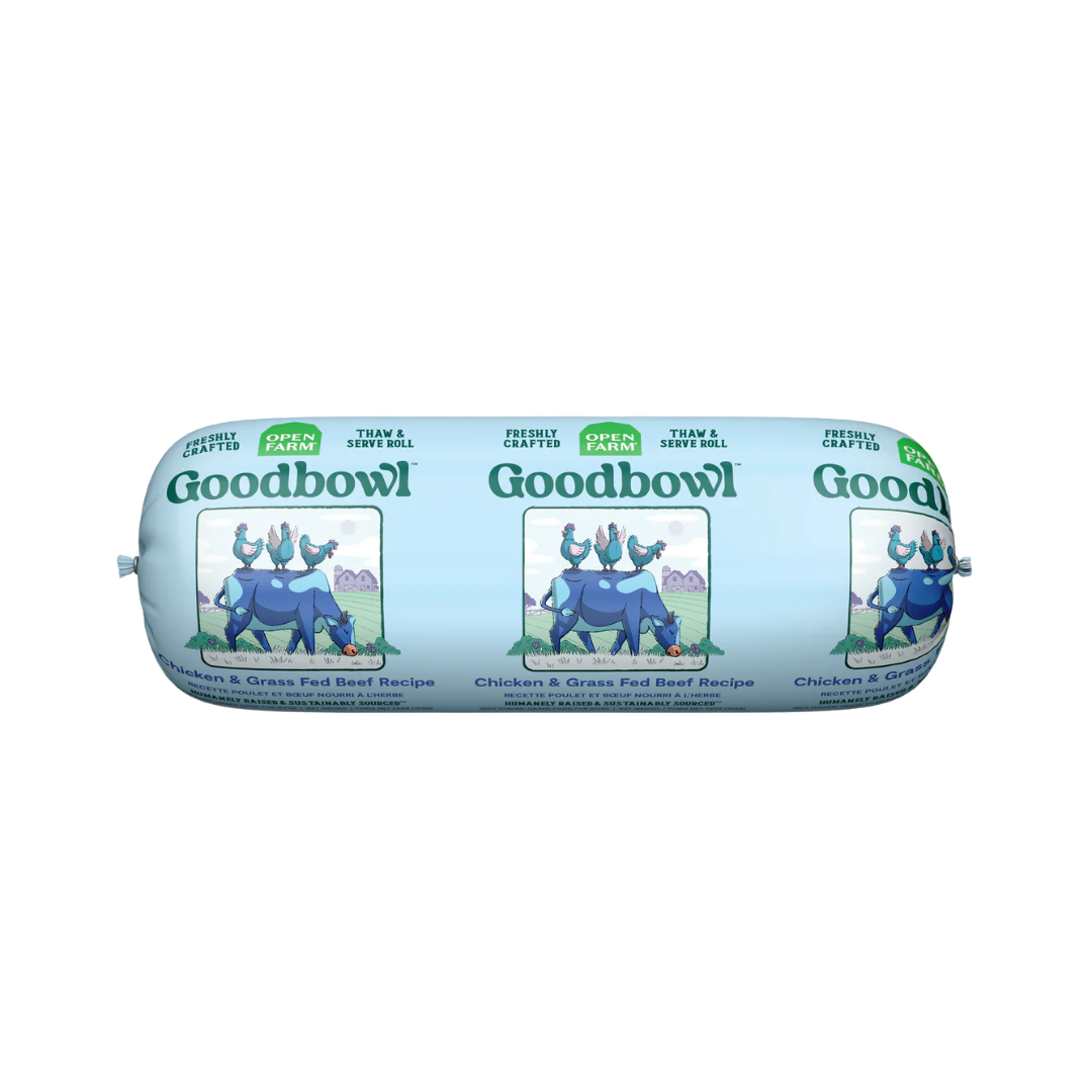 Open Farm Frozen Dog Food - Goodbowl Chicken & Grass-Fed Beef Freshly Crafted Roll