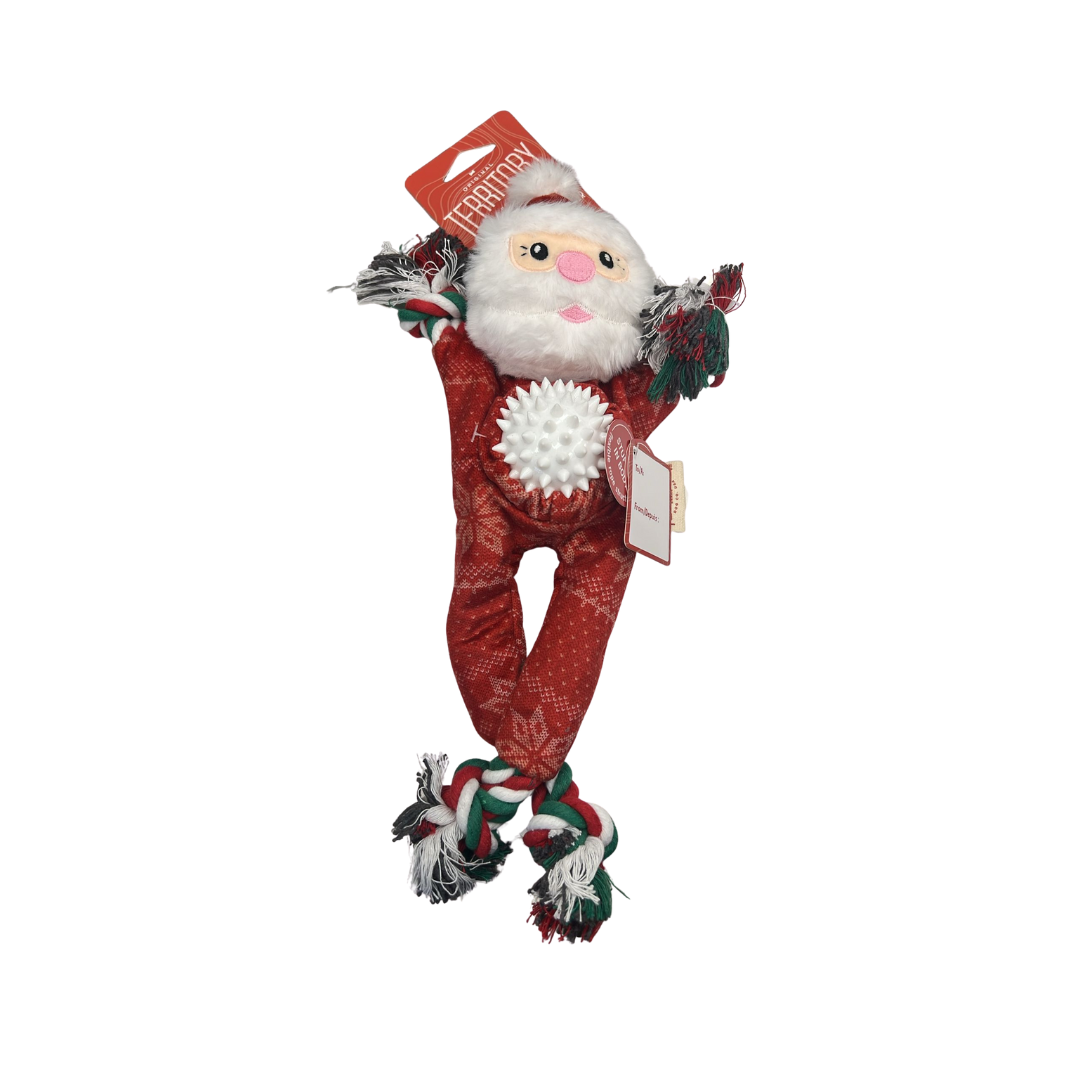 Original Territory Dog Toys - 2-In-1 Santa Fetch Tug