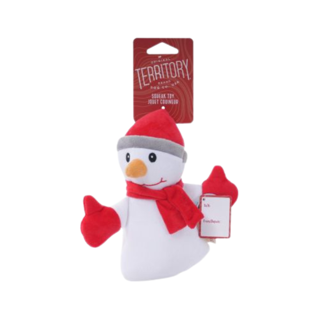 Original Territory Dog Toys - Snowman Plush Squeaker