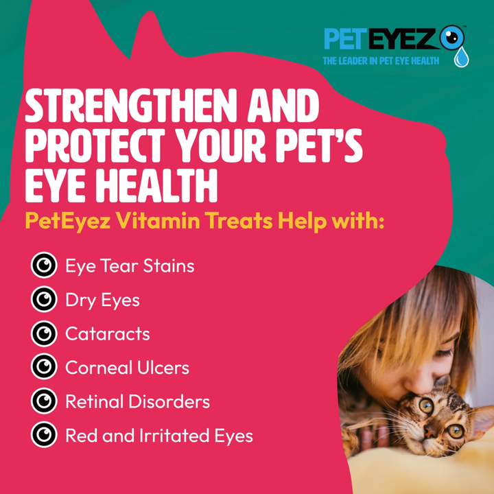 PetEyez Vitamin Dog Treats - Eliminate Tear Stains & Support Eye Health - Lamb