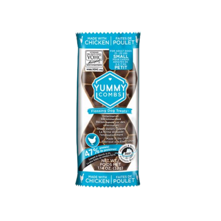 Pet's Best Life Dog Treats - Yummy Combs Flossing Chicken Single Treats