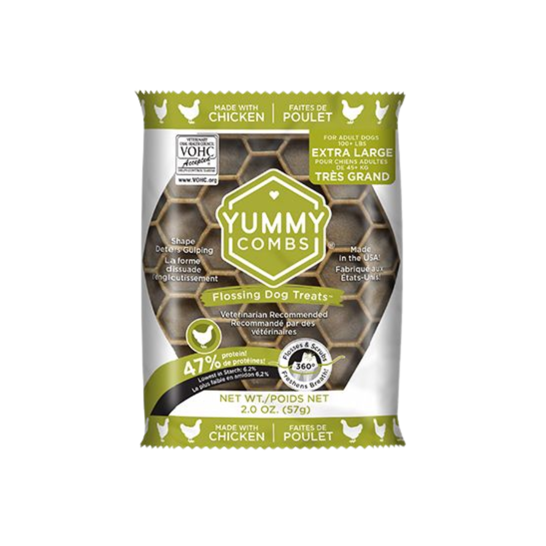 Pet's Best Life Dog Treats - Yummy Combs Flossing Chicken Single Treats