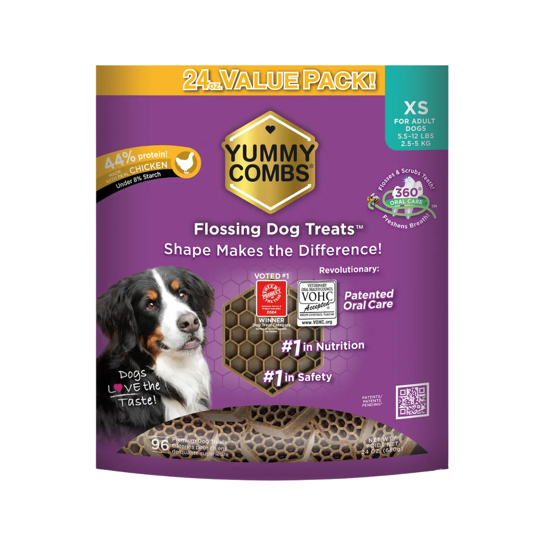 Pet's Best Life Dog Treats - Yummy Combs Flossing Chicken Treats
