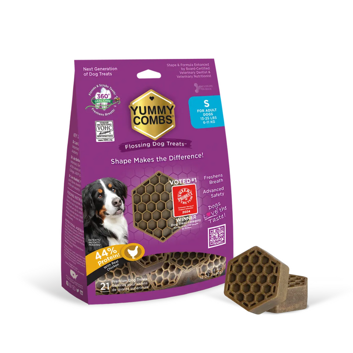 Pet's Best Life Dog Treats - Yummy Combs Flossing Chicken Treats