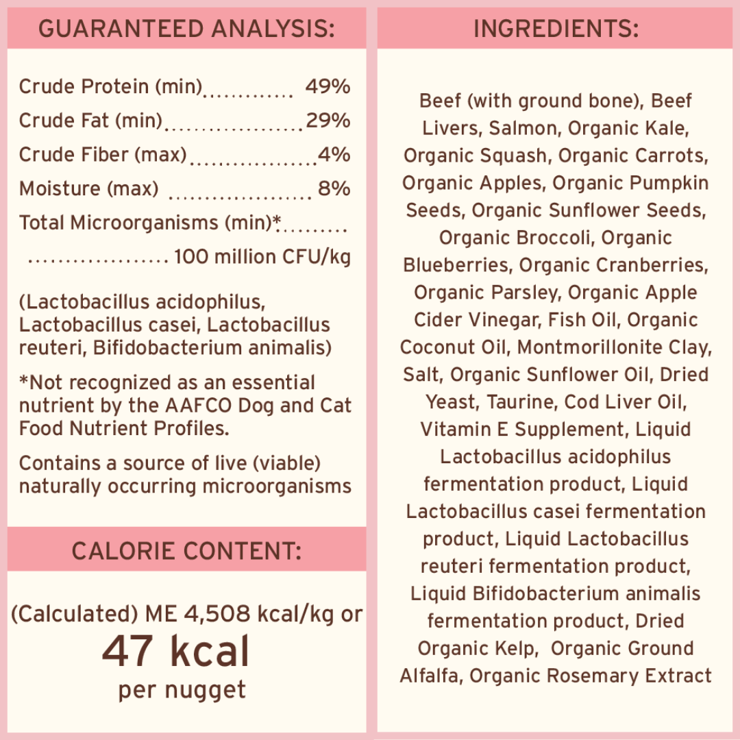 Primal Freeze-Dried Cat Food - Nuggets Beef & Salmon Recipe