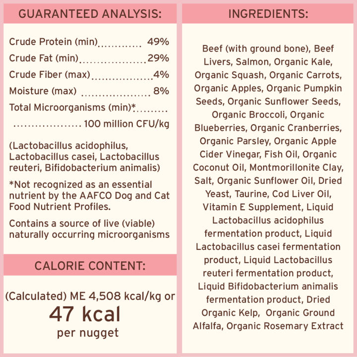 Primal Freeze-Dried Cat Food - Nuggets Beef & Salmon Recipe