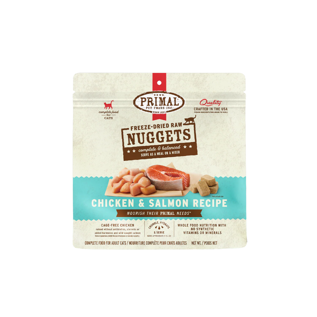Primal Freeze-Dried Cat Food - Nuggets Chicken & Salmon Recipe