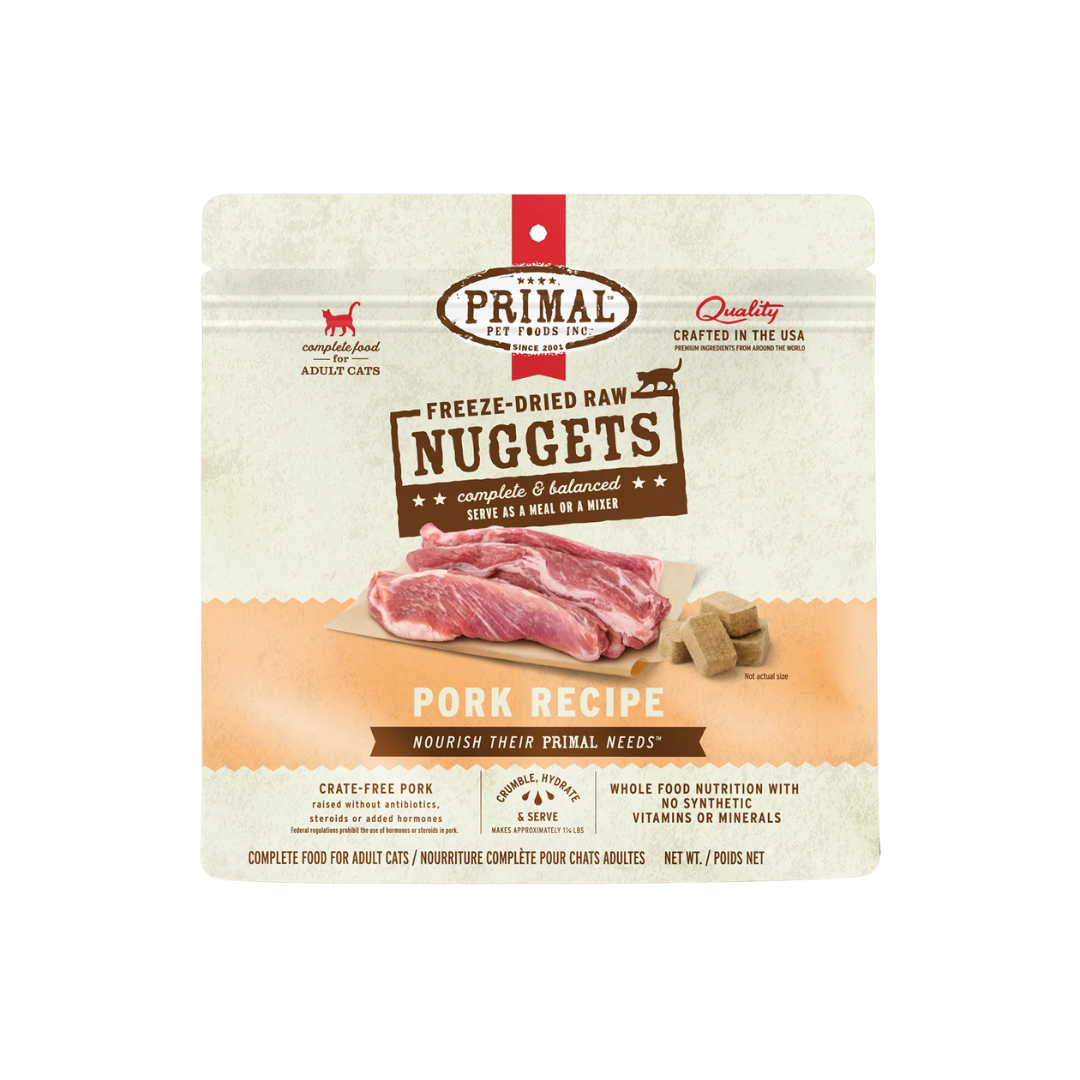 Primal Freeze-Dried Cat Food - Nuggets Pork Recipe