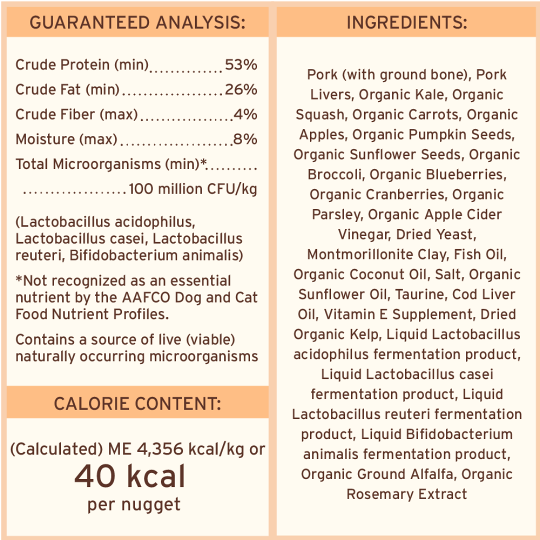 Primal Freeze-Dried Cat Food - Nuggets Pork Recipe