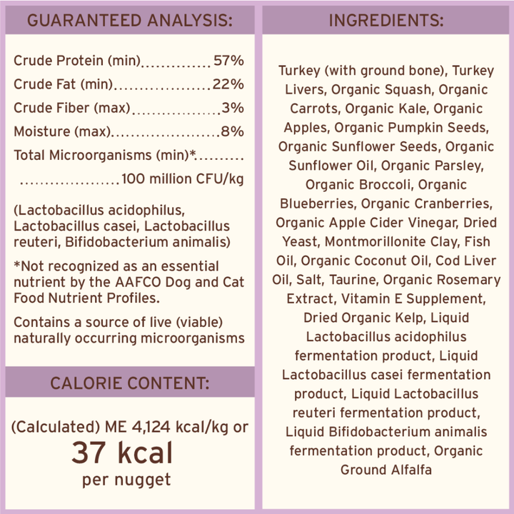Primal Freeze-Dried Cat Food - Nuggets Turkey Recipe