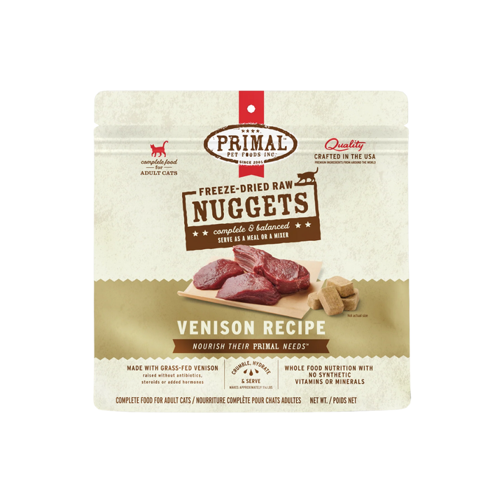 Primal Freeze-Dried Cat food - Nuggets Venison Recipe