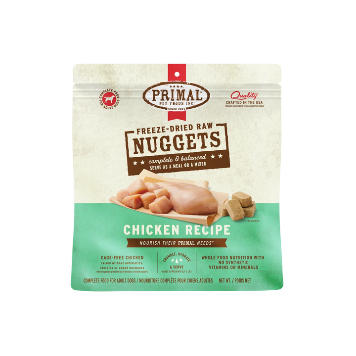 Primal Freeze-Dried Dog Food - Nuggets Chicken Recipe