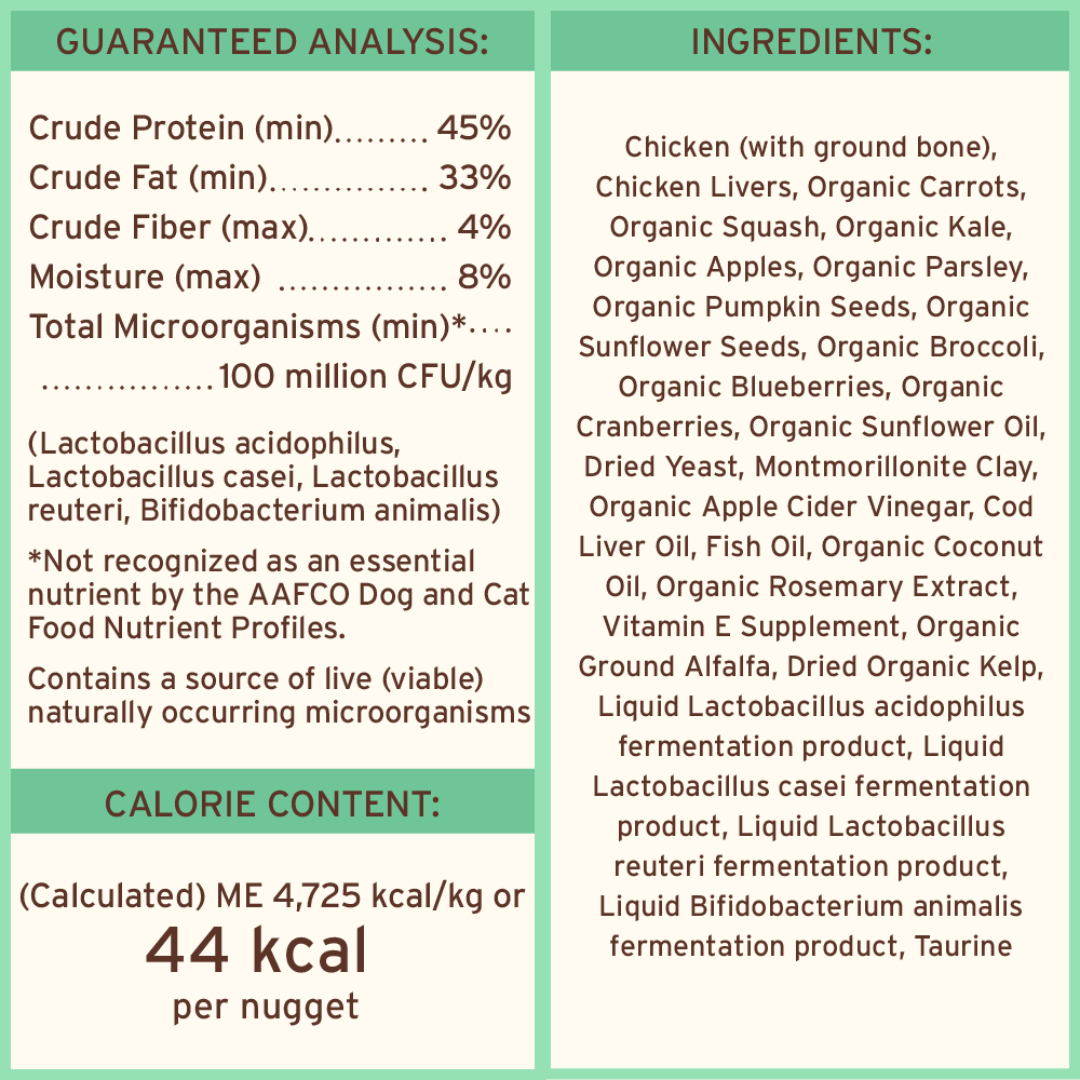 Primal Freeze-Dried Dog Food - Nuggets Chicken Recipe