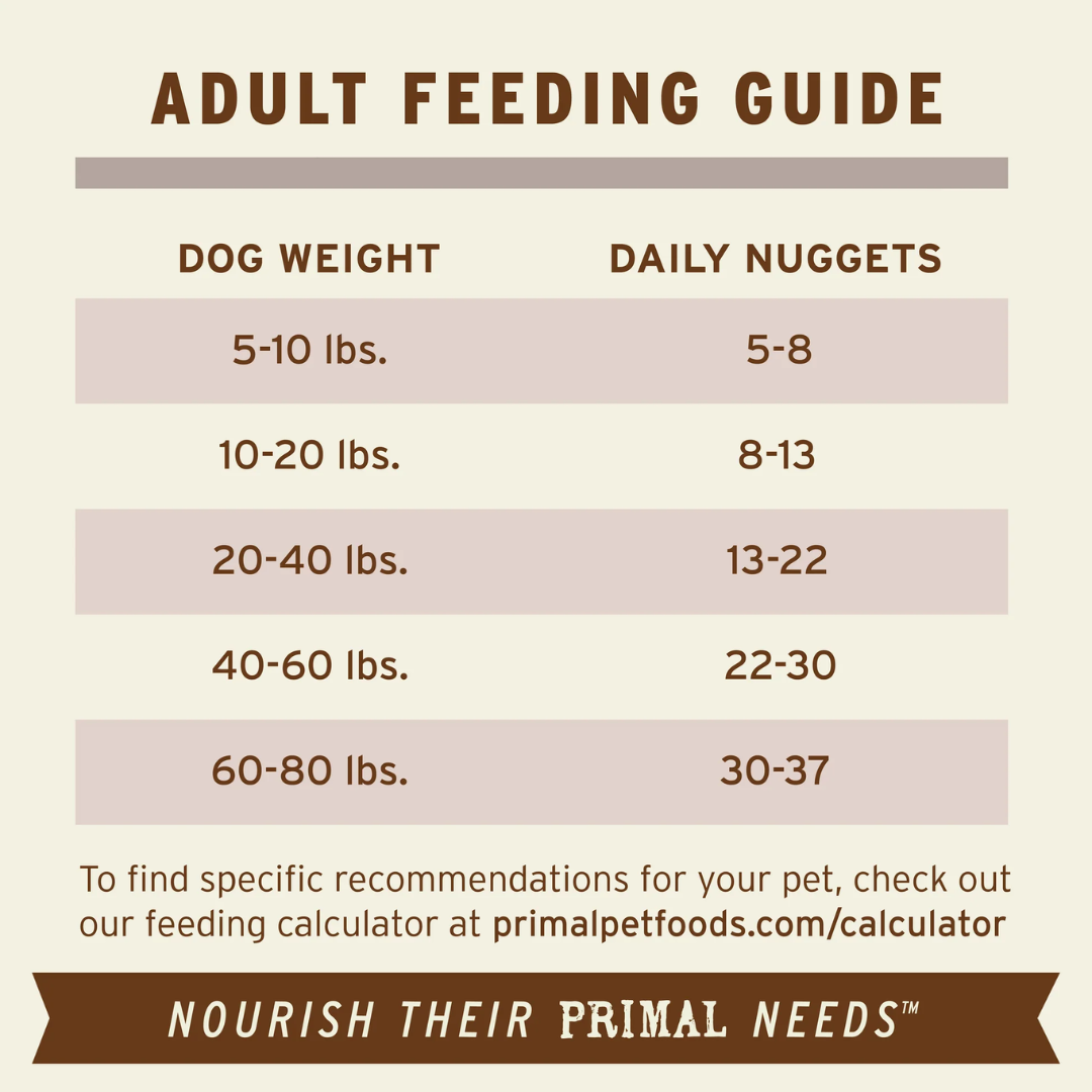 Primal Freeze-Dried Dog Food - Nuggets Venison Recipe