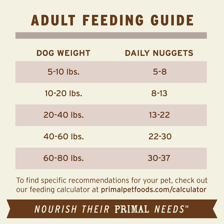 Primal Freeze-Dried Dog Food - Nuggets Venison Recipe