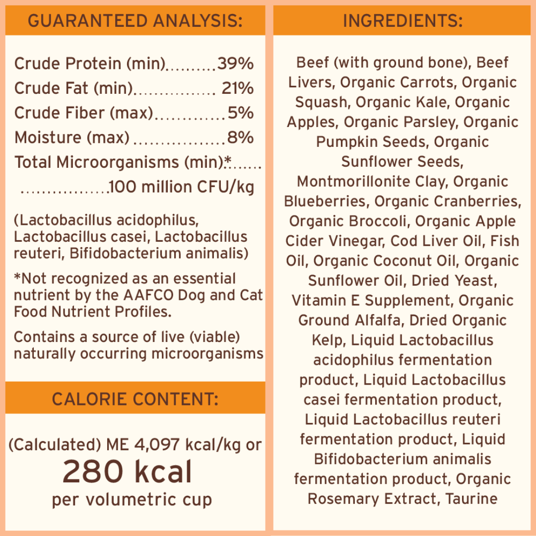 Primal Freeze-Dried Dog Food - Raw Scoopable Pronto Beef Recipe