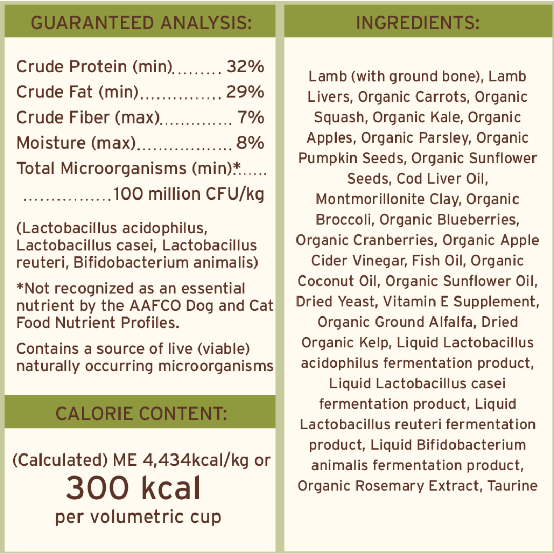 Primal Freeze-Dried Dog Food - Raw Scoopable Pronto Lamb Recipe