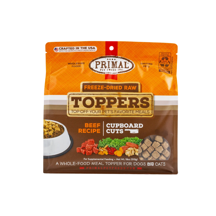 Primal Freeze-Dried Dog & Cat Toppers - Cupboard Cuts Beef Recipe